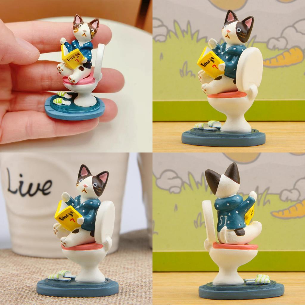Cartoon Cat Resin Figurine For Party Favor And Business Promotion