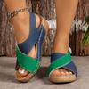 Женские римские сандалии Matsuda Summer с толстой подошвой и юбкой Casual Open Toe Universal Beach Cool