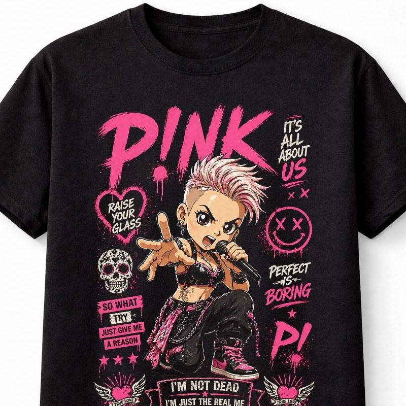 Pink Raise Your Glass Pop Rock Singer Graphic Music Unisex TShirt