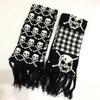Scarf Autumn and Winter Y2k Harajuku Skull Thickened Warm Knitted Scarf Jacquard Skeleton Scarf for Women