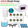 Automatic Plant Watering Pump Home Sprinkler Drip Spray Irrigation Device 2/8/16 Heads Pump Timer System Kit Home Garden Tool