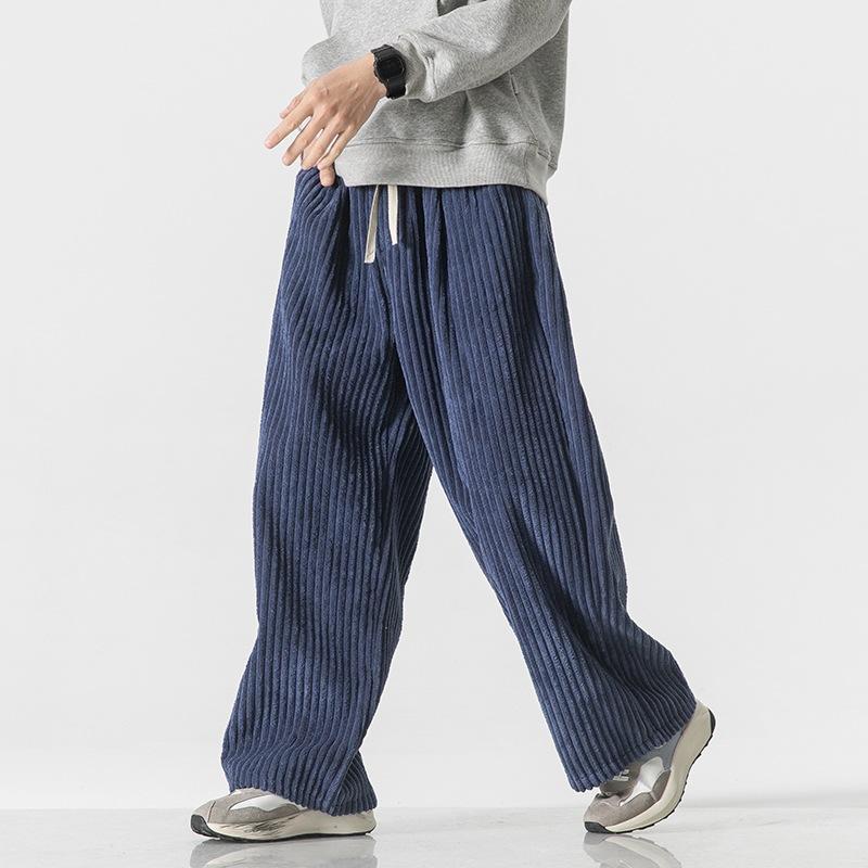 Autumn and Winter Large Size Japanese Retro Men's and Women's Casual Pants Straight-leg Pants Wide-leg Pants