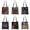 Canvas Tote Shoulder Bag Print Tiger Lion Casual Shopper Handbag Women Reusable Ravel School Folding Beach Bags