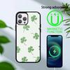 Чехол для телефона «Счастливый четырехлистник» для iPhone 14, 16, 15, 13, 17, 12, Plus, Pro, Max Магнитный для Magsafe Матовый чехол