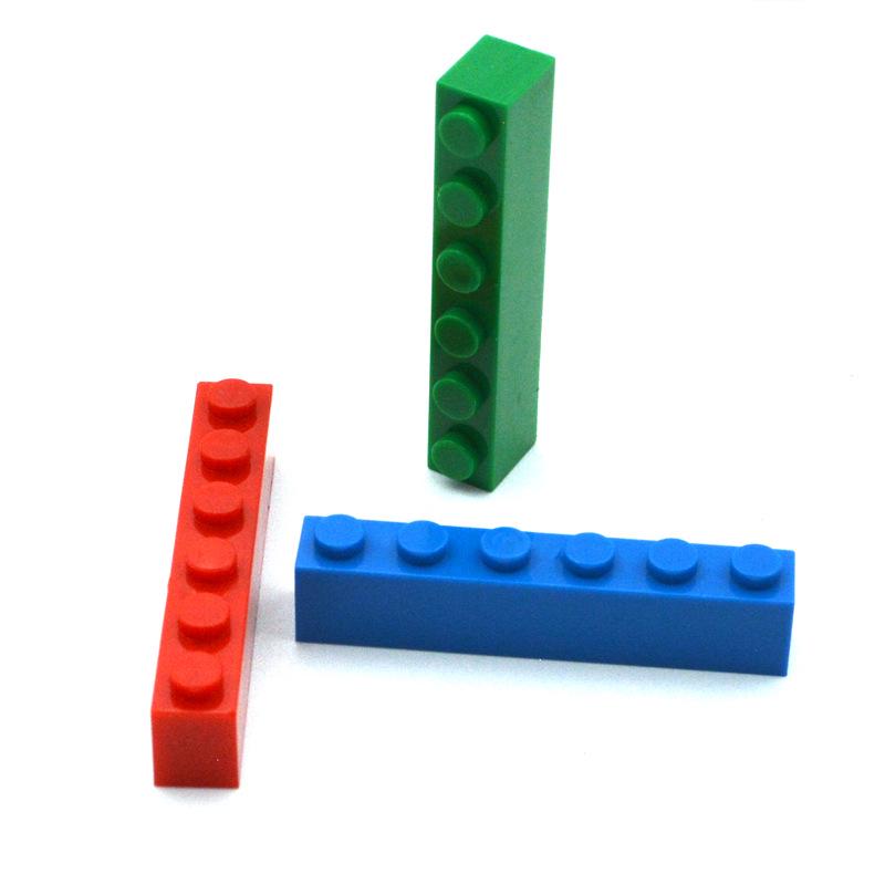 Совместимые с детьми 6-10 лет строительные блоки High-Brick, пластиковые детали 1x6, сборка из мелких деталей