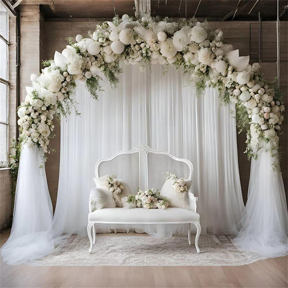 Width 160CM Wedding Tulle Arch White Pink Backdrop Fabric Arch Draping Fabric Wedding