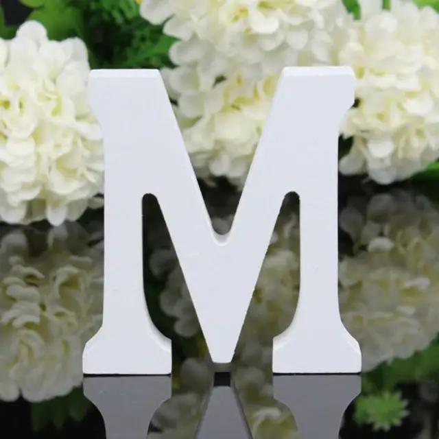 Новый 1 шт. DIY отдельно стоящие деревянные буквы белого алфавита для свадьбы, дня рождения, вечеринки, украшения для дома, индивидуальный дизайн имени QQL