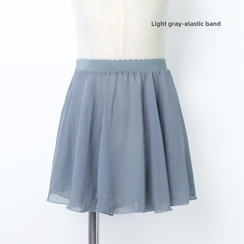 Детская балетная юбка из шифона - полудлинная, цельная, с фартуком на шнуровке