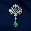 Emerald Crystal Retro Court Style Luxury Brooch Pin for Women