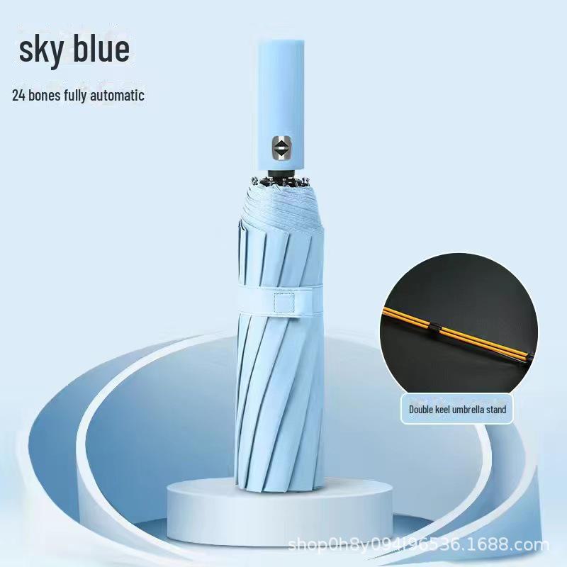 Женский автоматический складной зонт от солнца и дождя с защитой от УФ-лучей и логотипом