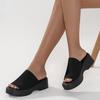 For Dropship Good Quality Summer Women's Mules Chunky Slipper Sandals Comfy Walk Slip On Platform Shoes Big Size