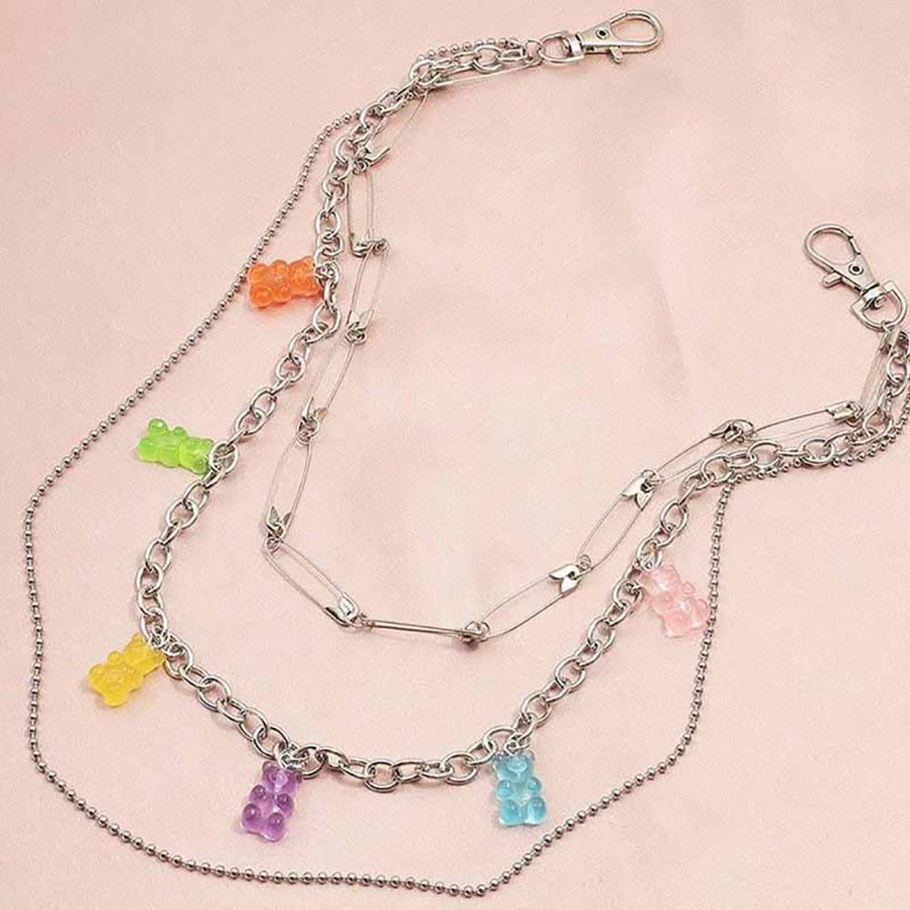 Punk Simple Hip Hop Student Girl Zinc Zinc Alloy Belt Chain Jewelry Gift Jeans Chain Bear Waist Chain