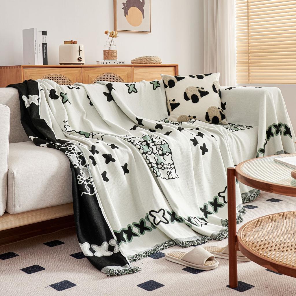 New High-end Chenille Anti-slip Double-sided Sofa Cover Four-season Breathable Sofa Cover Anti-cat Scratch Anti-slip Cover