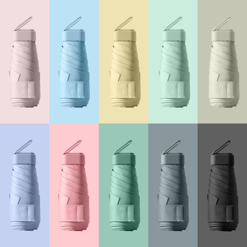 60% плоский капсульный зонт 14 см защита от солнца и УФ-излучения ультра-маленький складной мини-зонт 50%