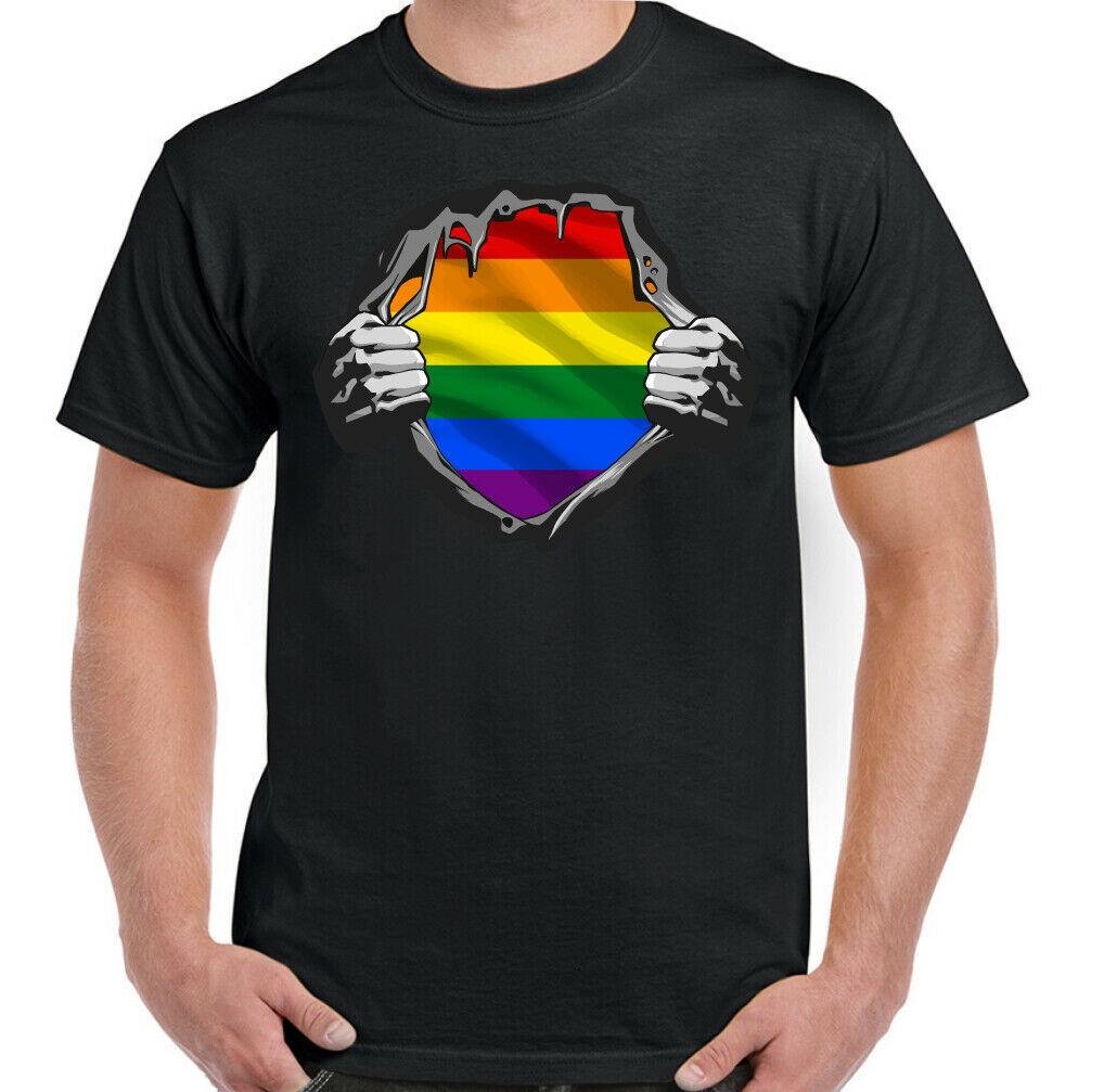LGBT T-SHIRT Gay Pride Peace Equality Unisex Top Tee Lesbian Ripped Gym Top Tee