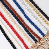 Women Thin Skinny Dress Ladies Dress Cummerbands Braided Belt Pin Buckle Waistband Weave Waist Band