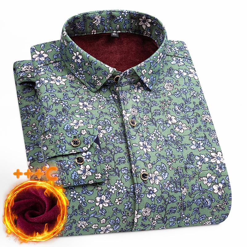 Мужская рубашка с длинным рукавом, двойной флис, усиленное тепло, 7XL, 8XL, повседневная зимняя, модная и универсальная для улицы
