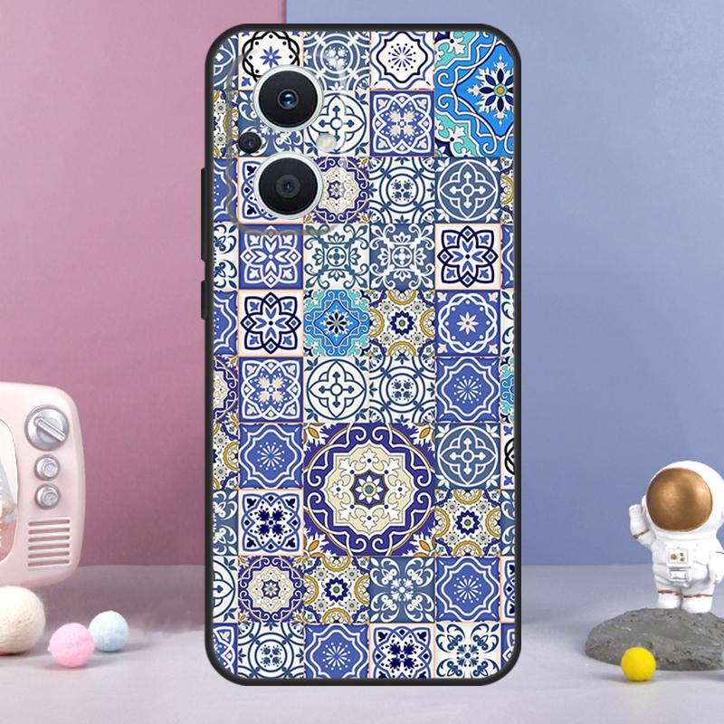 Эстетичный чехол в стиле бохо с мозаикой для OPPO Reno 14 F 11F 12F 13F 10 11 12 13 Pro 7 8 Lite OPPO Find X8 X6 X5 X9 Pro