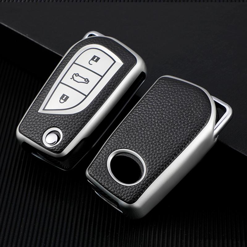 Для Toyota Corolla Camry Altis Auris Aygo Yaris RAV4 Verso, автомобильный складной откидной чехол для ключей, защитный чехол, сумка, держатель для ключей, брелок