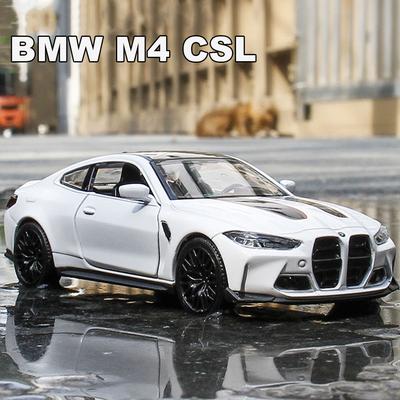 1:36 литых машинок BMW M4 CSL Игрушечная модель из сплава Высокая симуляция Открывающиеся двери Машинки с инерционным механизмом Игрушки Коллекция Украшения Подарок для детей