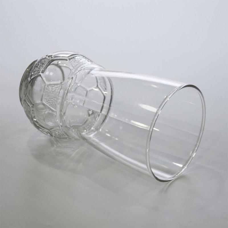 6Pcs Clear Soccer Design Glass Cups 450ml Large Capacity Watch Game Drinkware For Beer And Beverages
