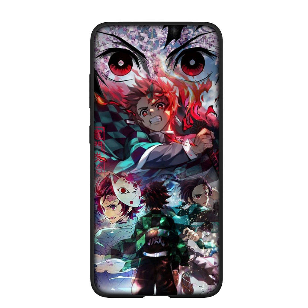 Чехол для Samsung Galaxy S25 S24 S23 iPhone 16 15 Xiaomi Redmi Note 14 13 12 16E X 11 Pro Max OPPO Moto Huawei аниме Kamado Tanjirou Demon Slayer Cover