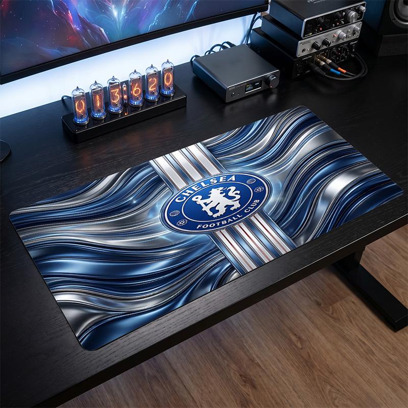 Большой игровой коврик для мыши Chelsea FC с принтом, нескользящий, из мягкой резины, для офисного стола, ноутбука, компьютера, Декор