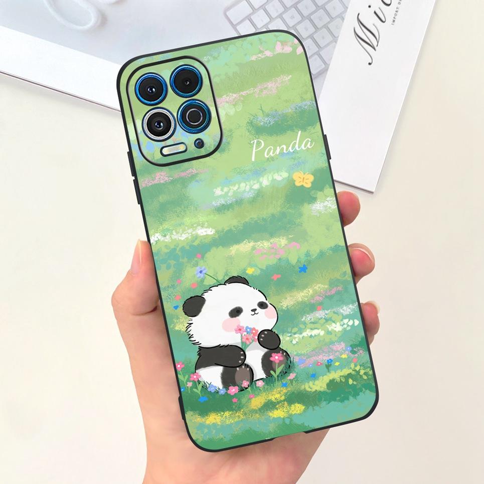 For Motorola Moto G100 Case Cute Panda Luxury Stylish Painting TPU Soft Phone Cover for Motorola Edge S 5G Bumper Silicone Coque