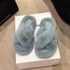 Women's Trendy Korean-Style Outdoor Furry Slippers: New for 2023-2024, Perfect for All Seasons