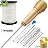 Многофункциональный набор шил для шитья кожи Профессиональный с ручкой Набор инструментов для ремонта обуви Прямой крючок DIY Поделки