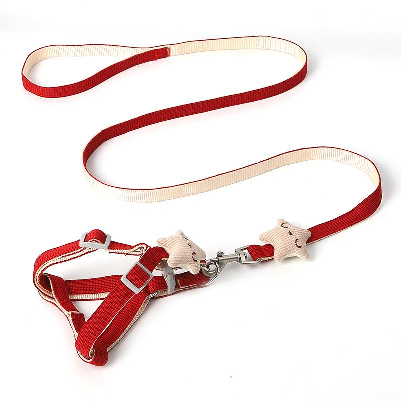 Dog Traction Rope Spot Wholesale Pippi Tao Small Dog Dog Strap Thousand Bird Grid Pet Vest Dog Rope