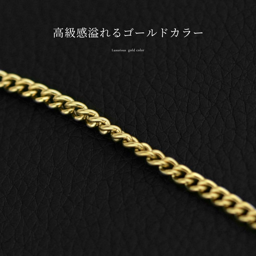 Titanium Necklace Kihei Gold 60cm Metal Allergy Compatible Men's Women's 3.3mm