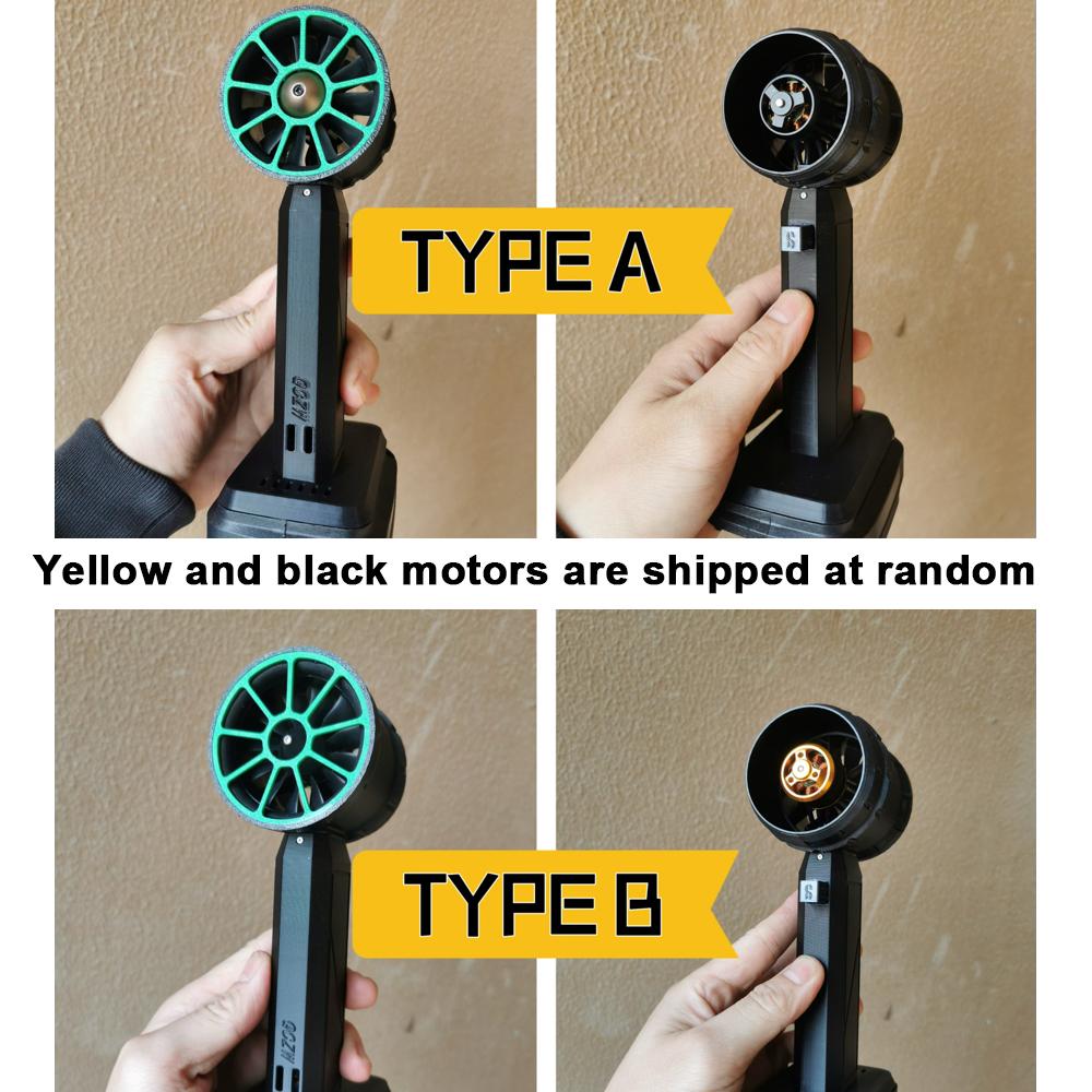 Ручной канальный турбовентилятор, 50 мм, бесщеточный двигатель, струйный вентилятор, 800-1000 г, тяга, автомойка, высокая мощность, пыль