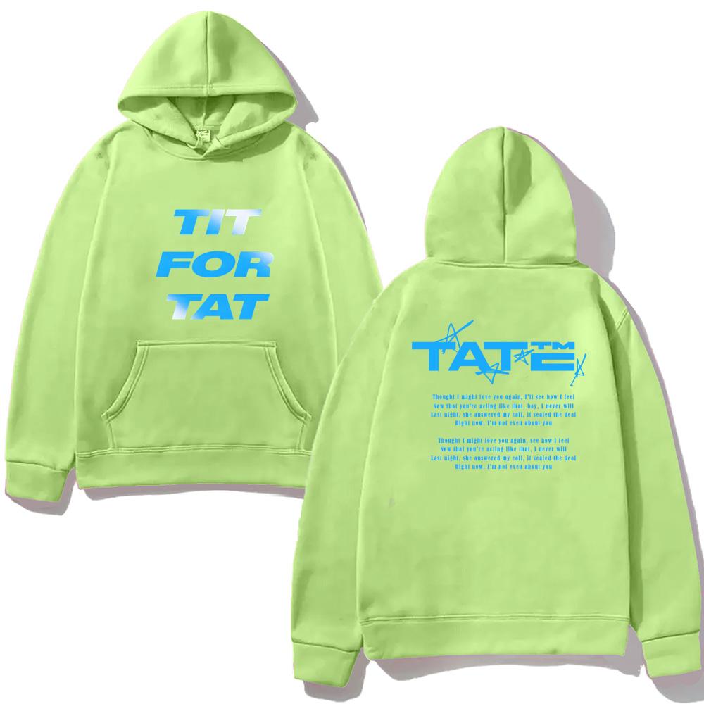 Худи с новым альбомом Tate McRae TITFORTAT на осень/зиму 2025 года, новые гранжевые толстовки, панк одежда с длинным рукавом, пуловеры с капюшоном