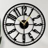 Stylish Watch Wall Clock with Numbers/Large Size Clock & Wall Ornament/Metal Outdoor Wall Clock for Bedroom, Office -Black