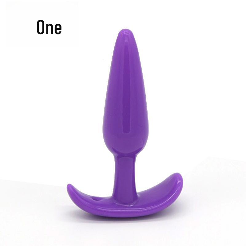 Purple Silicone Anal Plug Set for SM Couples - Gay Men Bedroom Fun & Flirting Stimulation.