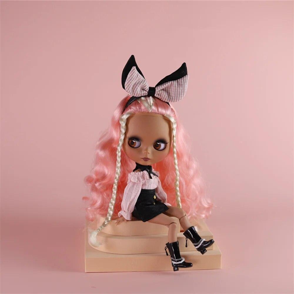 ICY DBS Blyth кукла шаровой шарнир, тело, разноцветные волосы, черная кожа, матовое лицо, телесная кукла и набор, кукла, игра-одевалка, подарок для девочки
