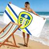 Пляжное полотенце с принтом Leeds United, Большое мягкое быстросохнущее полотенце для пляжа, кемпинга, плавания