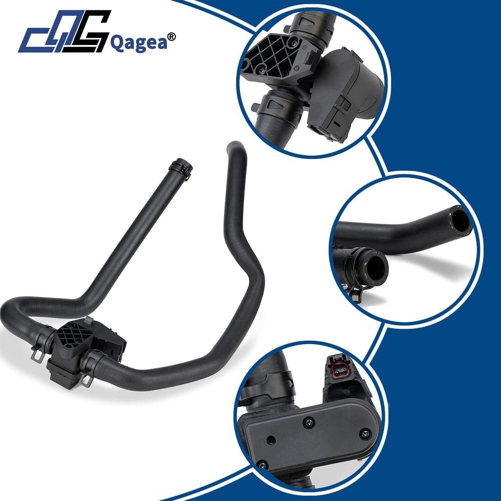 Qagea Heater Control Valve, Stainless Steel, Black, 3/8", NPT, Compatible With 2006-2015 Nissan Titan 5.6L, Replaces 92400-ZT10A, 92400-ZT00A,