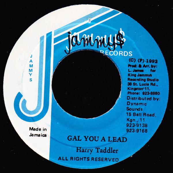 7-дюймовая пластинка HARRY TODDLER - Gal You A Lead NONE Jammy's Records 1992 Ямайка Регги, Ска и Даб Б/У