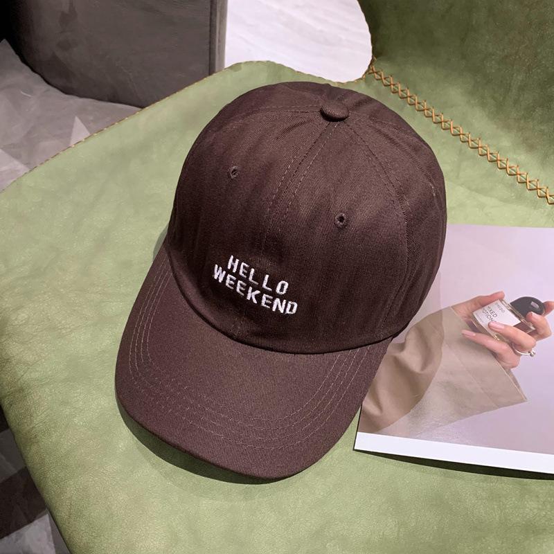 Letters HELLO Unisex student versatile baseball cap, summer sunshade casual soft-top hat, vintage baseball cap