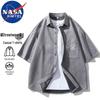 Мужская замшевая повседневная рубашка с коротким рукавом NASA MARVEL