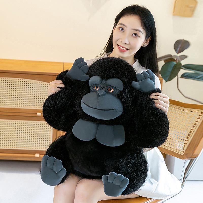 Cartoon Black Gorilla Stuffed Animal For Children Gift And Collection