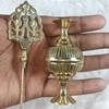 Vintage Brass Surmadani | Classic Surma Storage Bottle & Applicator | Handmade Brass Craft