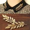 1 Pair Delicate Tree Leaf Brooches Pins Jean Shirts Suits Lapel Pin Retro Broche