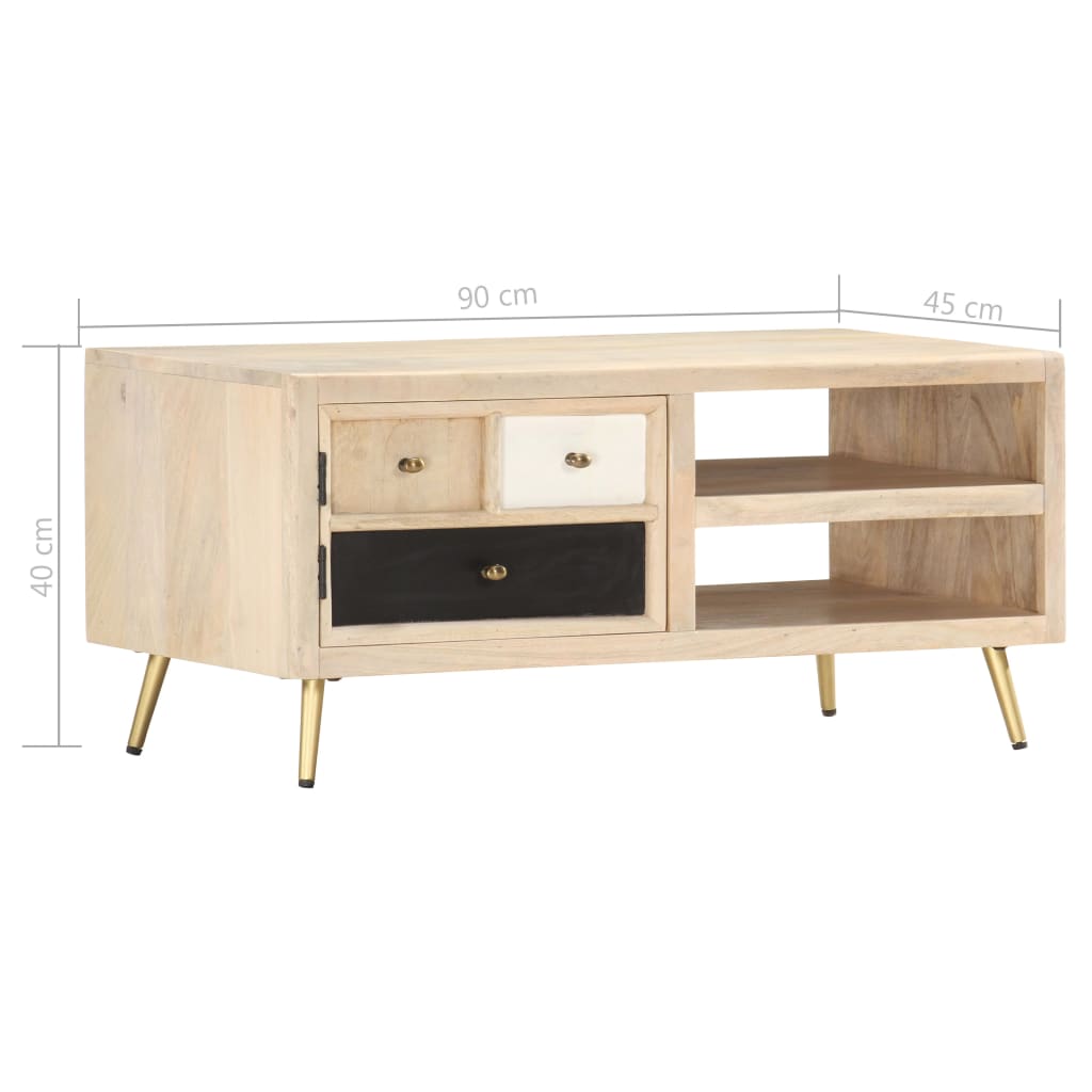 Coffee Table 90*45*40 cm Solid Mango Wood