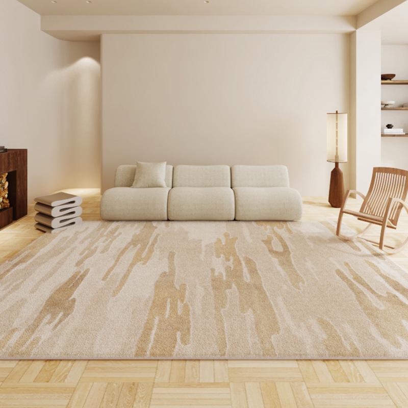 Ковер из овчины в стиле ваби-саби: Толстая, длинная полоса для спальни, дивана или журнального столика