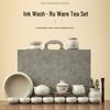 Ru Kiln Ink Wash Kung Fu Tea Set