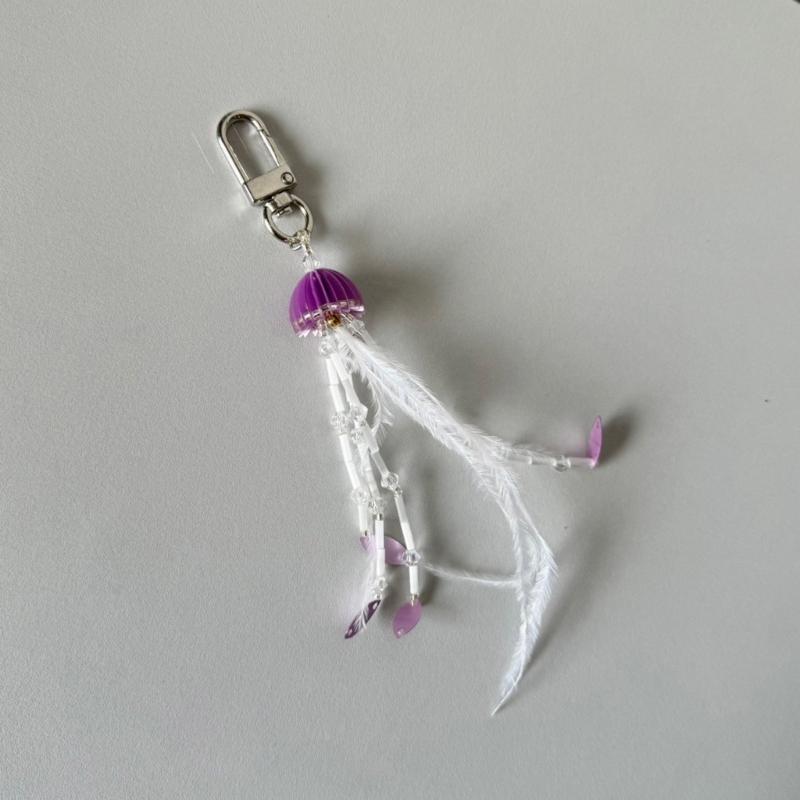Уникальный брелок со звездой, украшение для сумки, кулон, нежное украшение в виде медузы, эстетичная сумка, подвеска для ежедневного использования в вечеринке