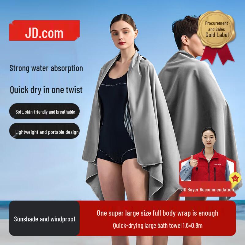 Jingdong Zhizao Быстросохнущие Впитывающие Полотенца и Пончо